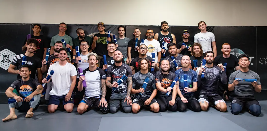The 10th Planet Orange team together after a belt promotion